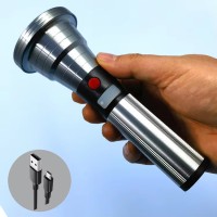 Self-defense Flashlight USB Rechargeable COB Side Light Linterna Tactical Strong Light Flashlight Aluminum Alloy Torch