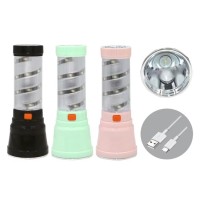 High-Power Plastic ABS Rechargeable Flashlight Long-Life Type-C Side Light Strong Light for Outdoor Camping & Hiking