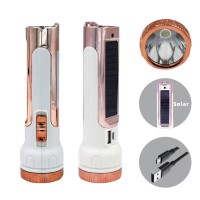18650 Battery Solar Cob Flashlight Waterproof Uv Plated Surface 150lm Power Bank Flashlight Outdoor Emergency Bright Torch