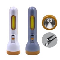 USB Rechargeable 100lm LED Flashlight Waterproof with Strong Emergency Feature Long-Lasting Light in ABS Plastic Body