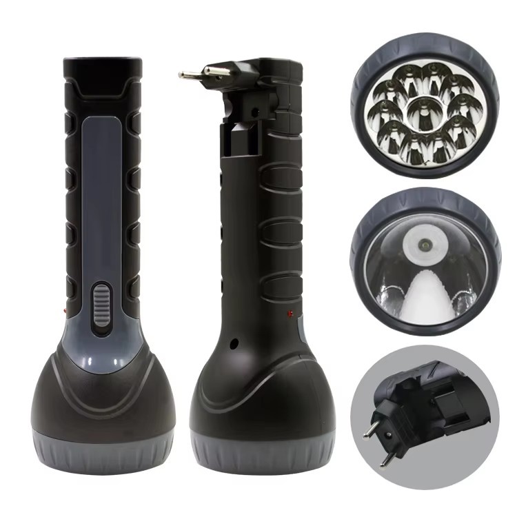 Professional Portable Waterproof Long Range LED Flashlight Rechargeable Flashlight IP44 Lead Acid Battery Torch for Emergency