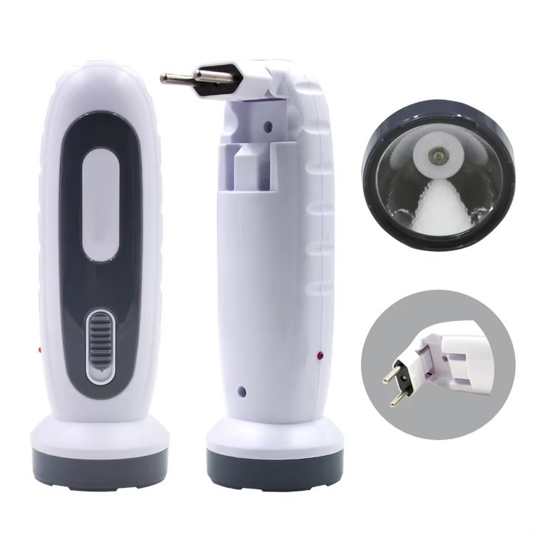 High Quality Black Torch Brazil Plug Plastic ABS Flashlight Ultra Long Distance High Power Outdoor Emergency Lanterna
