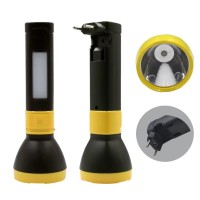 Emergency Outdoor Bright Flashlight Rechargeable Self-defense Waterproof Torch 1W Plastic ABS Brazilian Plug Linterna