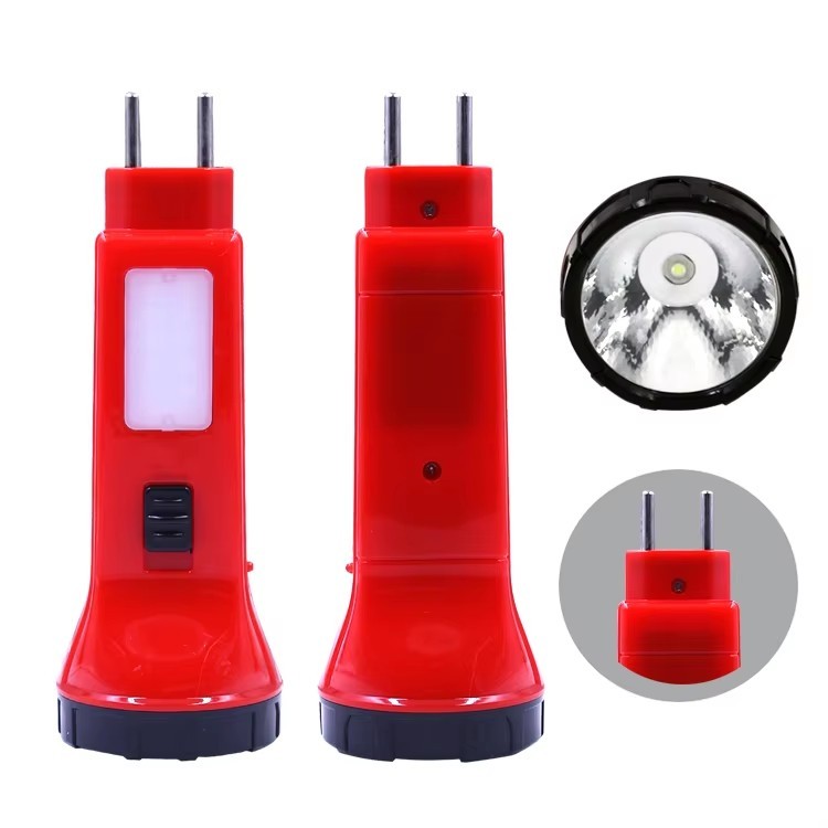 Strong Light Outdoor Emergency Portable Lanterna Waterproof Flashlight Mini Plastic ABS Rechargeable Brazil Plug Torch