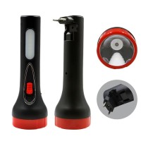 Brazil Plug Plastic ABS UV Coated Torch Emergency Ultra-long Distance Home Outdoor Standing Flashlight Rechargeable Lantern