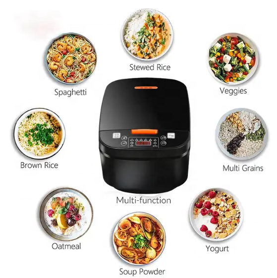 In Stock Silver Crest 5L Automatic Smart Digital Touch LCD Multi Non-Stick Home Electric Digital Rice Cooker