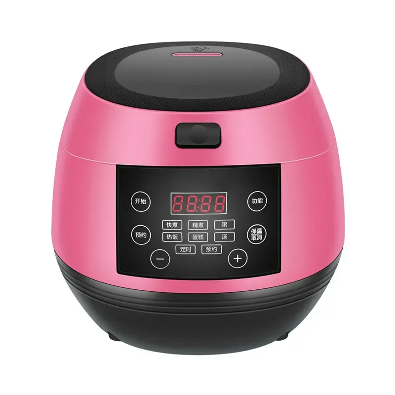 Upgrade 3L Smart Rice Cooker 500W Cylinder Non-Stick Liner Stainless Steel Car Noodles Cooker Measuring Cup Electric OEM Rice