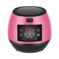 Upgrade 3L Smart Rice Cooker 500W Cylinder Non-Stick Liner Stainless Steel Car Noodles Cooker Measuring Cup Electric OEM Rice