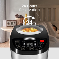 Aluminum Inner Pot Stainless Steel Multi-function Rice Cooker 5L Electric Cylinder Home Kitchen Digital Timer Control Non-Stick