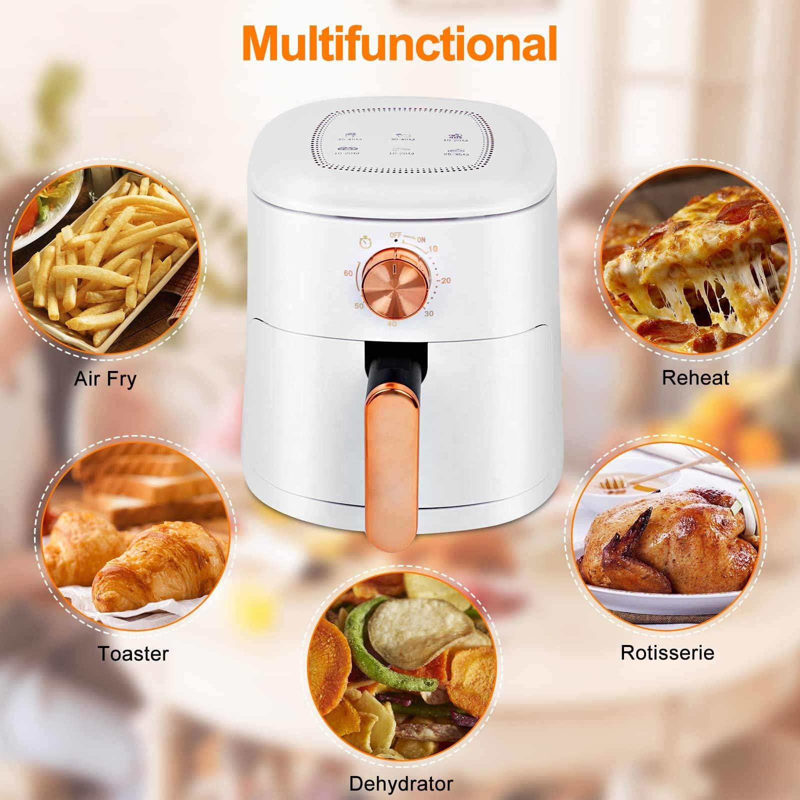 3D High Speed Hot Air Circulation Air Fryer-Multifunctional Electric Baking Fryer Energy Saving Overheat Protection Household