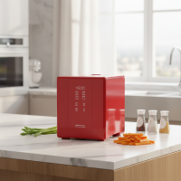Red Black Korea Smart 3L Multifunction Electric Mini Rice Cooker with Measuring Cup Portable Square Design