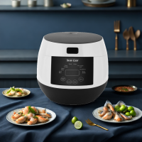 In Stock Silver Crest 5L 6L Automatic Smart Digital Touch LCD Multi Non-Stick Silver Crest Home Electric Digital Rice Cooker