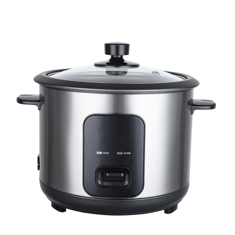 Portable 2.8L Double Pot Electric Rice Cooker Non-Stick Coating Stainless Steel Housing Mechanical Timer Control Energy