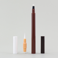 4 Fork Tip Microblading Eyebrow Pen Tube Empty Plastic Liquid Brow Pen Packaging Hair Stroke Effect OEM ODM Custom Color