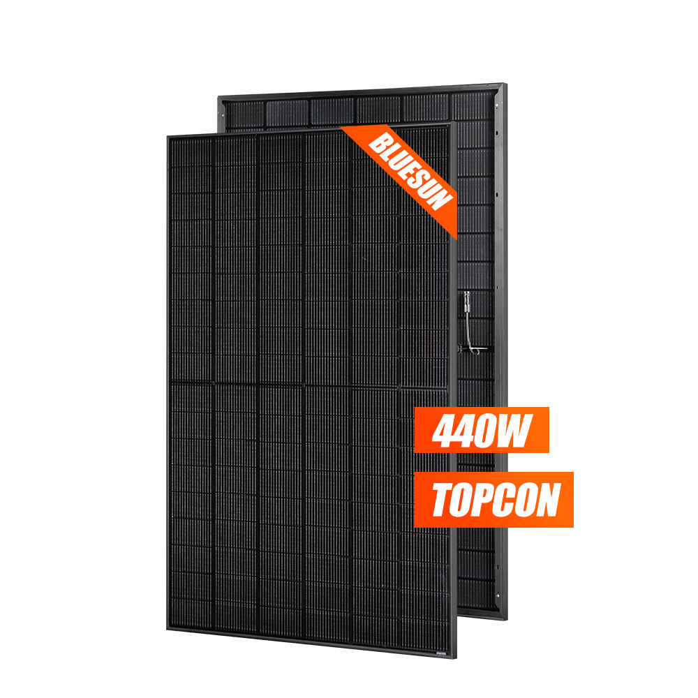 Hot Selling All Black Cheap Price N-type Mono Solar Panel Set 400w 420w 430w 440W Solar Power Module for Home