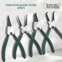 CRV 4PCS Set 7in Snap Ring Circlip Pliers Retaining Clips Plastic Molded Handle Clamping Internal External Pliers Tools