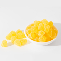 OEM Factory Wholesale Drop Shape Fruity Flavored Natural Flavor Juice Gummies Sour Jelly Soft Sweets Chewy Candy Bag Customized