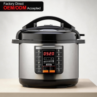 6L Electric Pressure Cooker Professional Commercial Grade Heavy Duty Stainless Steel Fast Cooking
