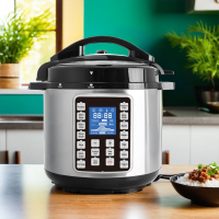 Smart Digital Pressure Cooker 5L 6L With Stainless Steel Bowl Slow Cooker Steamer Multi Cooker Combo