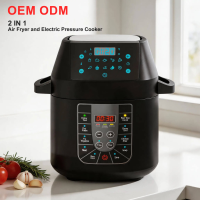 2 in 1 Air Fryer Pressure Cooker Combo 8L Large Capacity Multi Function Cooker for Home Kitchen