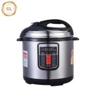 High Quality Commercial or Household Electric Pressure Cooker with Stainless Steel Housing and Aluminum Inner Pot 6L