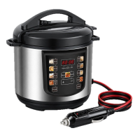 12V 24V 3L Aluminum Alloy Electric Pressure Cooker for Car/Truck/RV Camping with Touch Control LCD Display and Multi-Function
