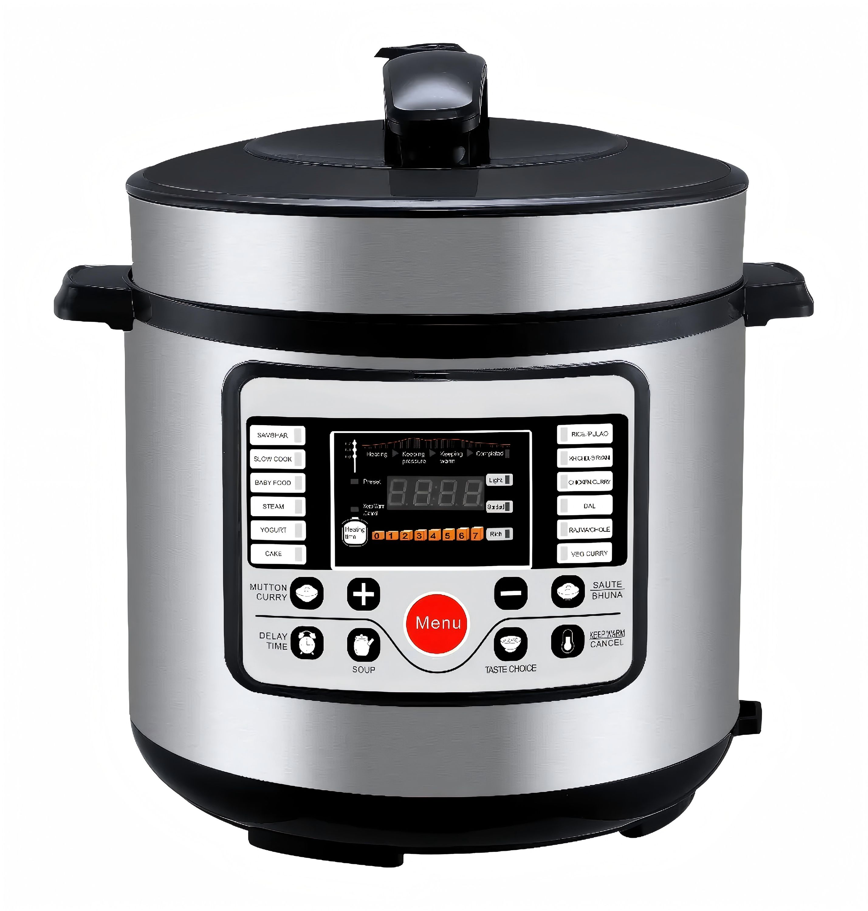 Household 6L LCD Display Electric Pressure Cooker Non-Stick Coating Inner Pot Multifunctional Electric Pressure Cooker