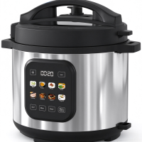 Electric Pressure Cooker 800W Stainless Steel 24-Hour Timer Multi-Use Household German French Spanish