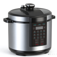 Electric Programmable Rice Cooker Stainless Steel Large Capacity LED Display Multilingual (German/French) for Home & Hotel