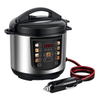 12V 24V 12-in-1 RV Electric Pressure Cooker with 5L 6L Stainless Steel Inner Pot, LED Display Screen, Color Touch Preset Menus