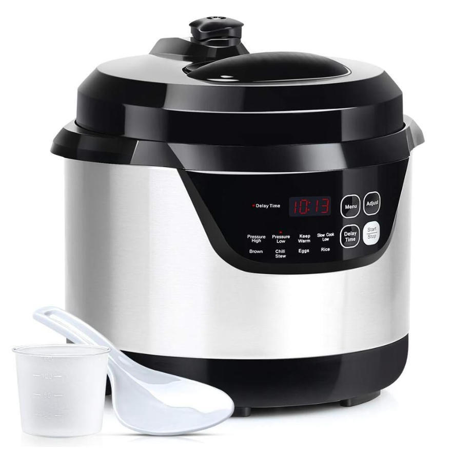 6 Quart Stainless Steel Electric Pressure Cooker Multple Function Programmable Cooker