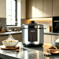 OEM/ODM Stainless Steel Intelligent Electric Pressure Cooker, with 24-hour Preset Function, Suitable for Household Use