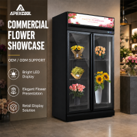 OEM Factory Keeping Fresh Glass Door Display Flower Cooler Rose Display Refrigerator