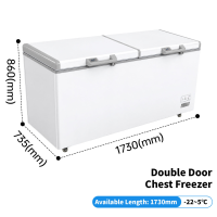 480L High Quality Single Temp Compressor Horizontal Freezer Mechanical Control Deep Chest Cooler with Fast Cooling