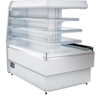 Mini Island New Type Open Door LED Compressor Refrigerated Cabinet for Displaying Fruit Drinks & Vegetables for Restaurants