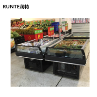 Plug-In Horizontal Showcase Refrigeration Equipment Cool Compressor Fan Adjustable Promotion Cabinet Freezers Refrigerators