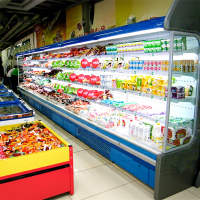 480 Liter Supermarket Commercial Display Refrigerator Drink Fridge Open Chiller
