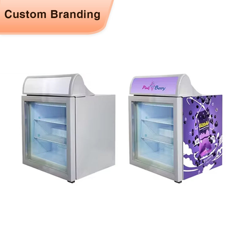 Meisda SD55B Wholesale Small LED Light Commercial Mini Ice Cream Display Freezer for Supermarket