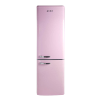 BCD258VX 2023 Best Sale Pink Color 220/110V Slim Refrigerator and Built in Fridge Freezer