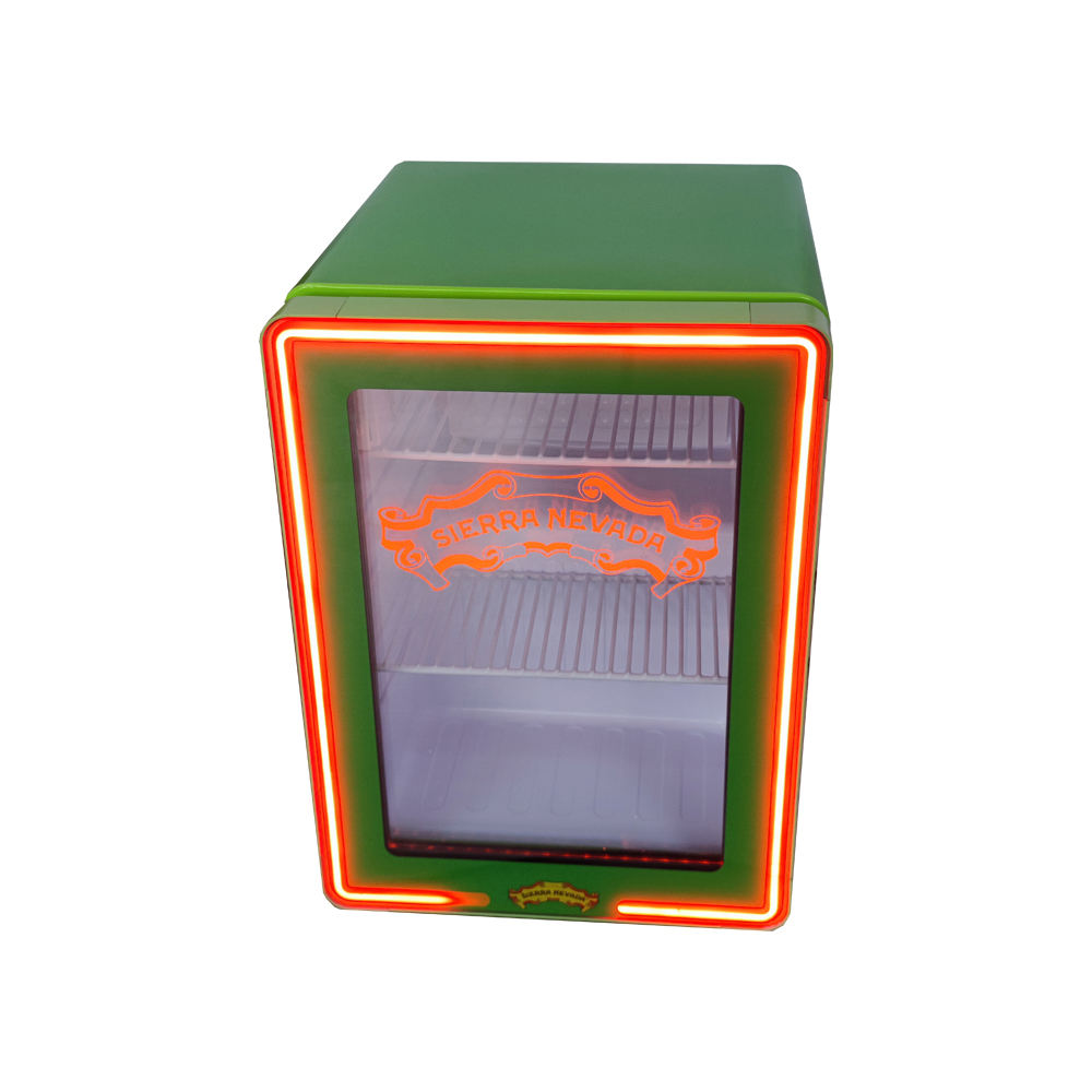 Oumeite SC21 Mini Bar Fridge Compact Glass Door Cooler