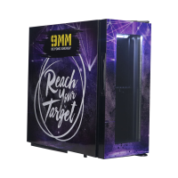 Oumeite SC16 Mini Portable Beverage Cooler Small Fridge with Glass Door for Ice Cream Display Compressor Type