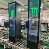 Monster Large Display Fridge for Energy Drinks Glass Door with LED Logo Professional Cooling Best Selling 2026 Commercial Cooler